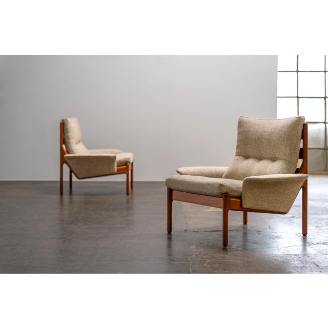 Lounge Chairs by Illum Wikkelsø for C F Christensen Silkeborg, 1970s, Set of 2 For Sale - Image 6 of 11
