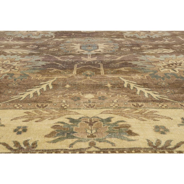 Late 20th Century Vintage Indian Oushak Rug, 09'01 X 11'09 For Sale - Image 5 of 10