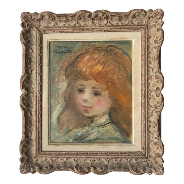 Lucien Moretti, Jeune fille, Oil on Canvas, Framed For Sale