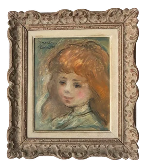 Lucien Moretti, Jeune fille, Oil on Canvas, Framed