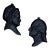Mid 20th Century Pair of Colonial Revival Black Cast Iron Wall Silhouettes, a Pair For Sale