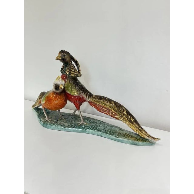Mid-Century Modern Large Ceramic Pheasant Figure, Italy, 1950s For Sale - Image 3 of 7