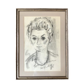 1976 Charcoal Figurative Drawing -- Montmartre, Paris For Sale
