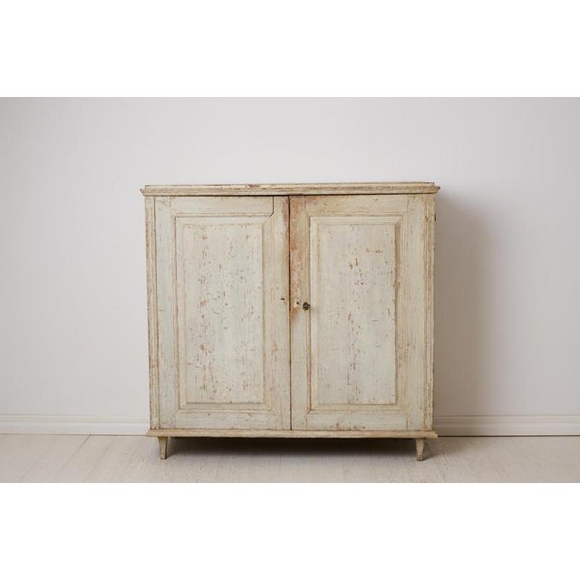 Wood Swedish Sideboard with Original Light Paint For Sale - Image 7 of 13