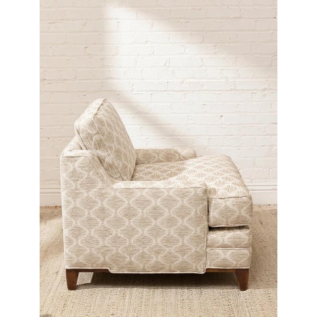 Mid 20th Century Vintage Champagne Jacquard Lounge Chair For Sale - Image 5 of 8