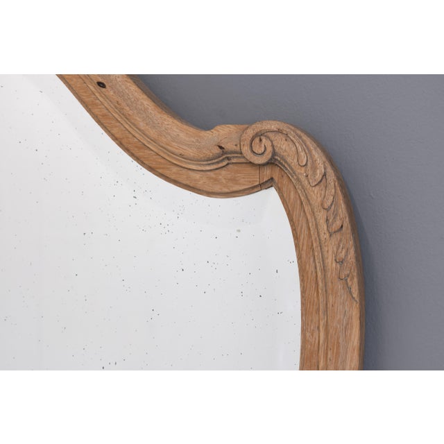 1900 - 1909 Oak Framed Shield Mirror, 1900 For Sale - Image 5 of 6
