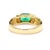 Metal 1.30 Carat Emerald Half Bezel East West Set 14k Gold Unisex Ring, Size 7 For Sale - Image 7 of 11