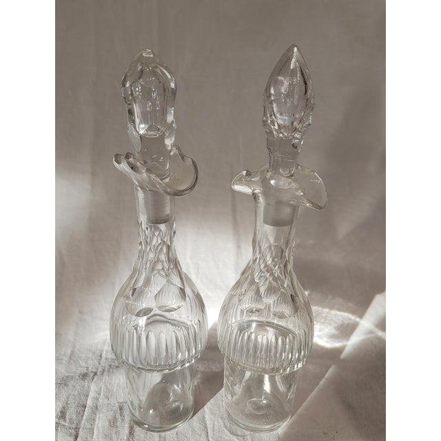 Early 20th Century Antique Silverplate and Crystal Four Bottle Cruet Set For Sale - Image 5 of 11
