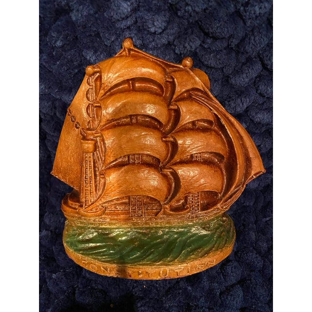 1950s Uss Constitution Frigate " Old Ironsides" Bookends a Pair Chairish