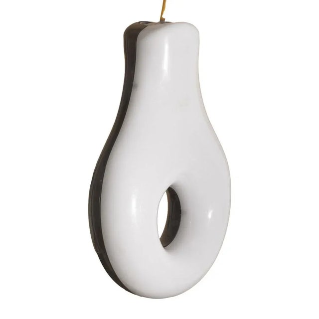 1970s Space Age Pendant Lamp in Black and White, 1970s For Sale - Image 5 of 7