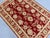 Red & Beige Persian-Style Floral Wool Rug, Natural Dyes, 3'4" X 4'11" For Sale - Image 4 of 16