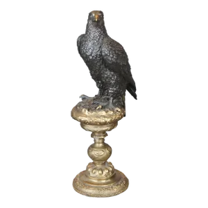 Vintage Bronze Eagle on Altar Stick Sculpture Statue After Archibald Thorbur