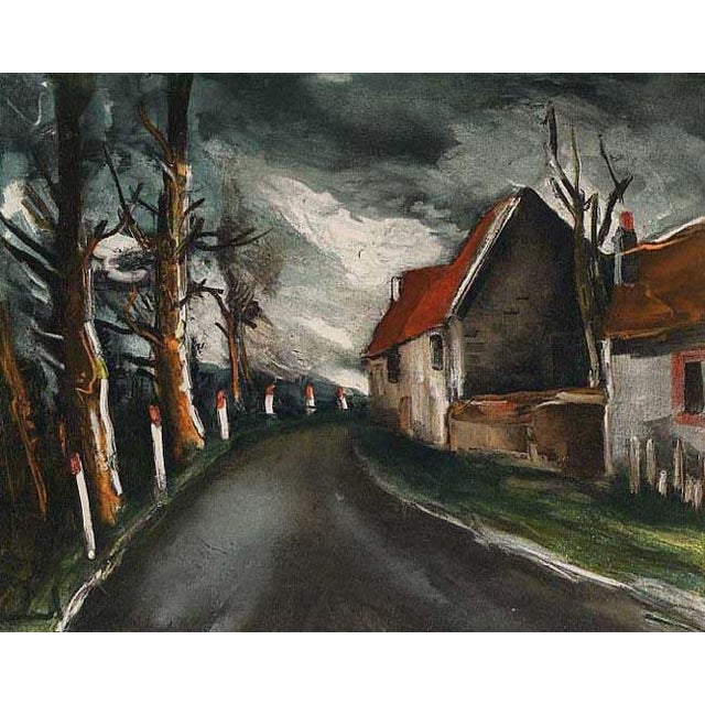 Title: The Longny Road Artist: Maurice de Vlaminck Country: France Medium: Lithograph – 35 Marks: Signed in plate, not...