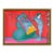 1988 Lady on Red With Floating Vase Serigraph Peter Max For Sale
