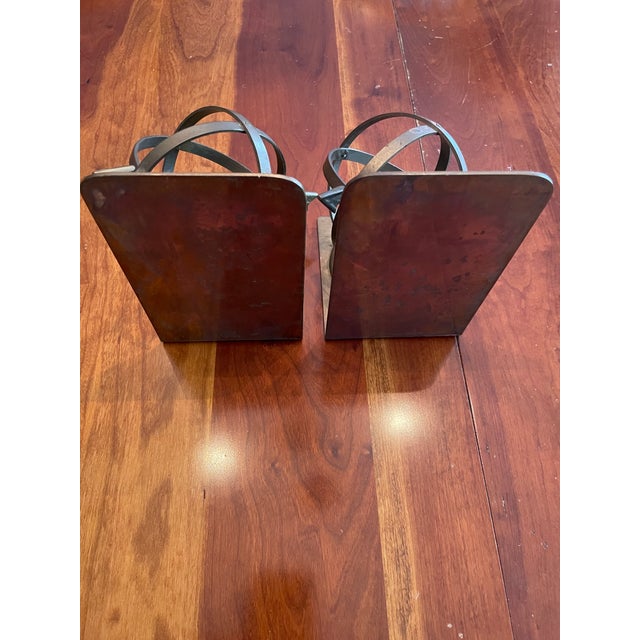 Mid 20th Century Vintage Mid-Century Armillary Sphere & Arrow Bookends For Sale - Image 5 of 7