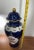 Vintage Wallendorf 1764 Echt Kobalt Cobalt Blue Floral Gold Lidded Vase GDR For Sale - Image 17 of 18