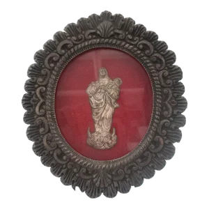Antique Spanish Baroque Virgin Mary Wall Hanging