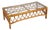 McGuire Rattan Coffee Table with Glass Top For Sale