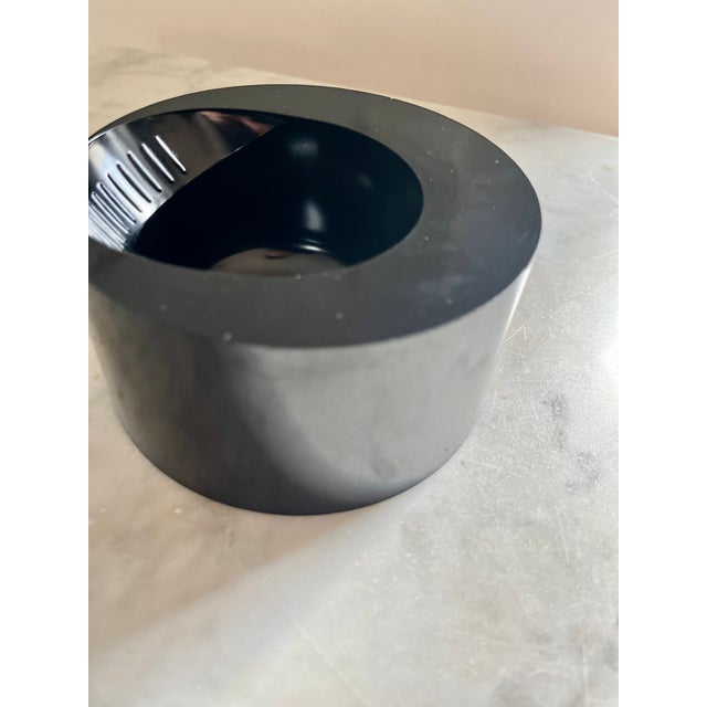 Vintage Italian Modernist Black Borneo Ashtray by Enzo Mari for Danese Milano, 1967 For Sale - Image 4 of 9