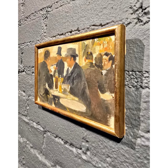 Lucien Laurent Gsell -19th Century French Café Interior Scene, Oil Painting For Sale - Image 10 of 10