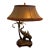 Mint Vintage Wildwood/Federick Cooper Hollywood Regency Heavy Bronze Elephant, Palm Tree & Monkey Table Lamp From Their Safari Collection For Sale