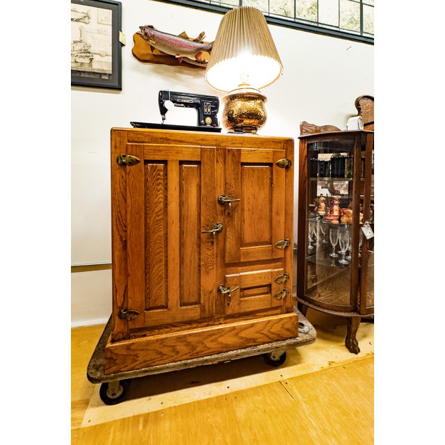 Antique Oak Ice Box For Sale - Image 17 of 17