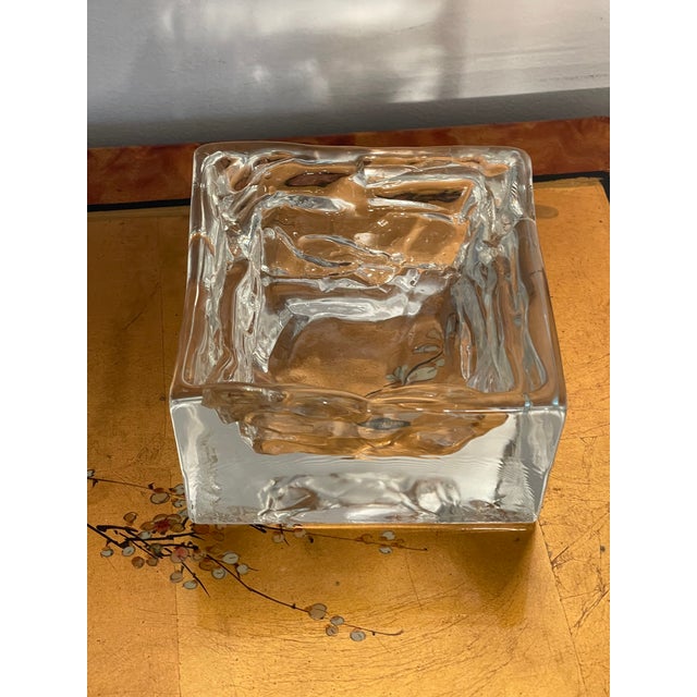 Mid-Century Modern 1950s Mid Century Modern Finland Nuutajarvi Crystal Ashtray Catchall For Sale - Image 3 of 5