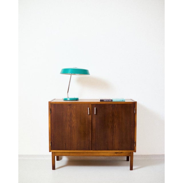 Small Vintage Walnut Commode, 1970s, in Restored conditions. Designed 1970 to 1979