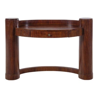 Vintage Curved Biedermeier Mahogany Writing Table/Desk For Sale