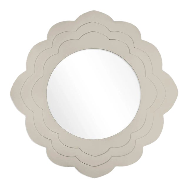 Fleur Home Audubon Magnolia Circle Mirror in Useful Gray, 36x36 For Sale