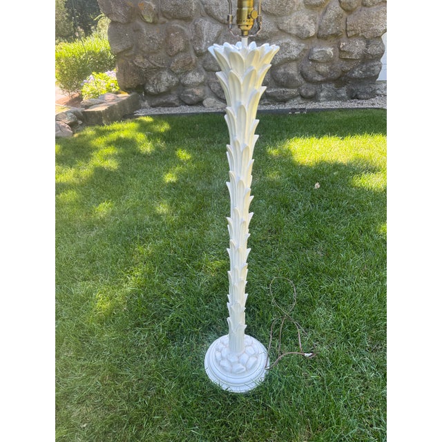 1970s Fabulous Vintage Serge Roche Style Palm Tree Floor Lamp For Sale - Image 5 of 8