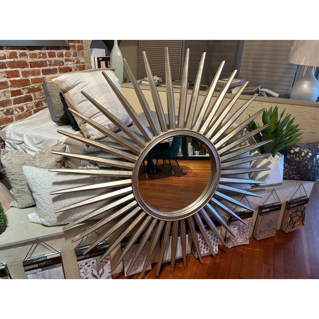 Large Modern Starburst Mirror For Sale - Image 4 of 5