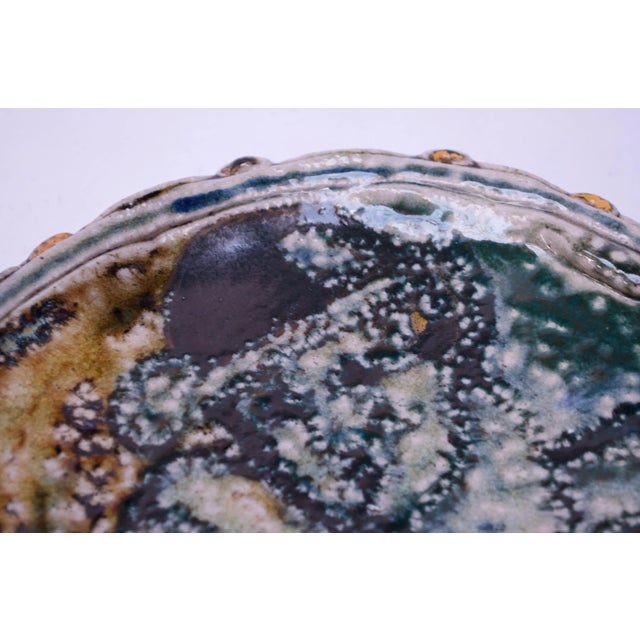 Ceramic Studio Stoneware Slab Signed Pollack 1973 For Sale - Image 7 of 11