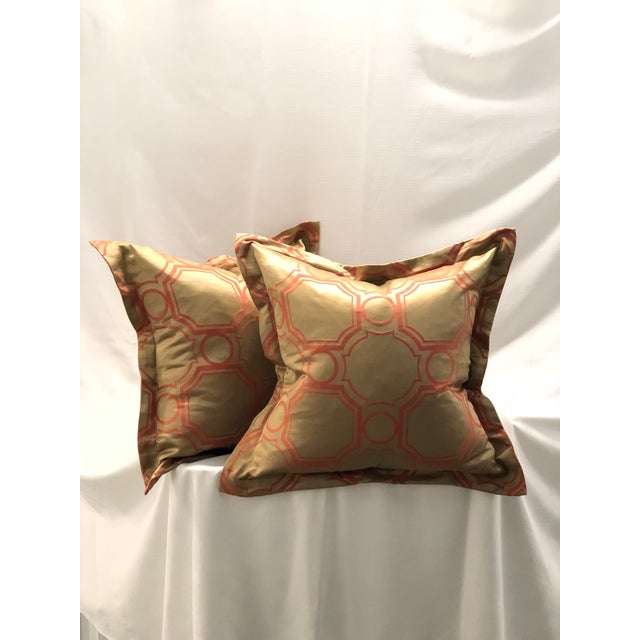 Pair Of Jim Thompson Flange Edge Pillows Chairish