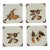 Set of 4 Vintage Italian Porcelain Tiles For Sale