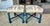 Pair Painted Chinese Chippendale Style Benches Chinoiserie Tapestry Upholstery For Sale - Image 4 of 18