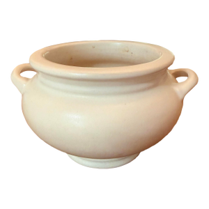 Roseville Rosecraft Colors Ivory/White Jardiniere | Shape 550-4 | Marked | C. 1917–1920s American Art Pottery