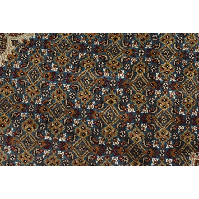 2020s Tabriz Mahi Rug 8' X 10'3'' Blue Wool Traditional Hand-Knotted Oriental Carpet For Sale - Image 5 of 15