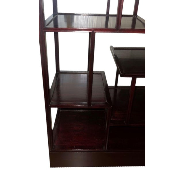Wood Pair of Art Deco Period Chinese Rosewood Étagères, 1920's. For Sale - Image 7 of 9