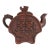 Vintage Chinese Clay Tea Pot W/ Dragon & Bird Motif For Sale