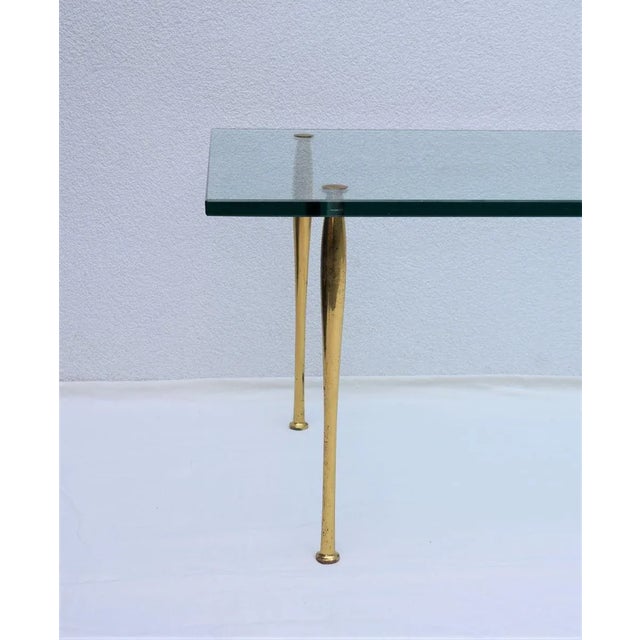 Fontana Arte Brass and Glass Coffee Table by Pietro Chiesa for Fontana Arte, 1950s For Sale - Image 4 of 10