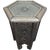 Moroccan Hexagonal Metal Inlaid Side Table For Sale