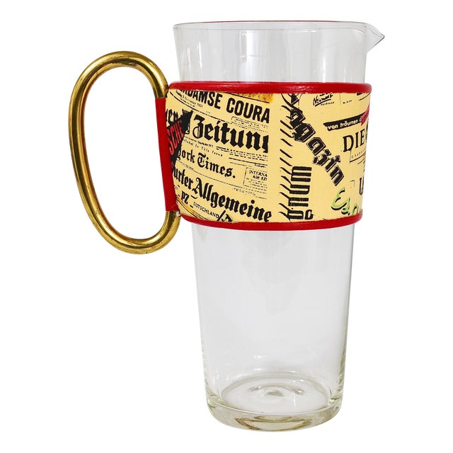 Midcentury Glass Pitcher by Carl Auböck, Austria, 1950s For Sale