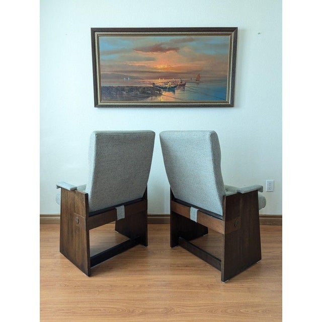 Lane Furniture 1970s Mid Century Brutalist Set of 6 Staccato Dining Chairs by Lane For Sale - Image 4 of 10