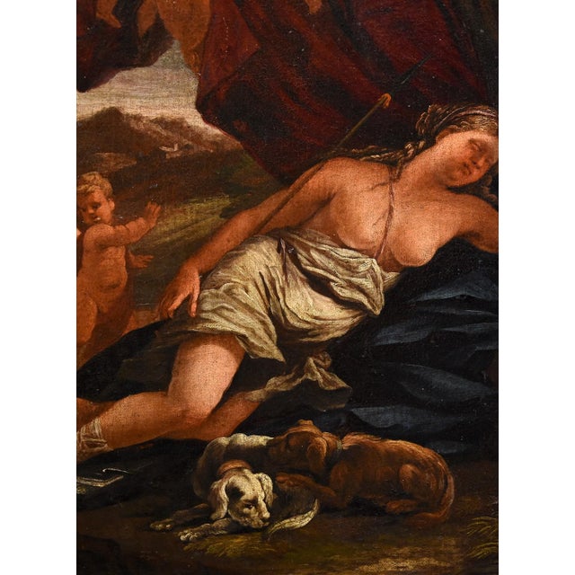 Guillaume Courtois / Il Borgognone, Diana & Cupid, 1650, Oil on Canvas For Sale - Image 10 of 15