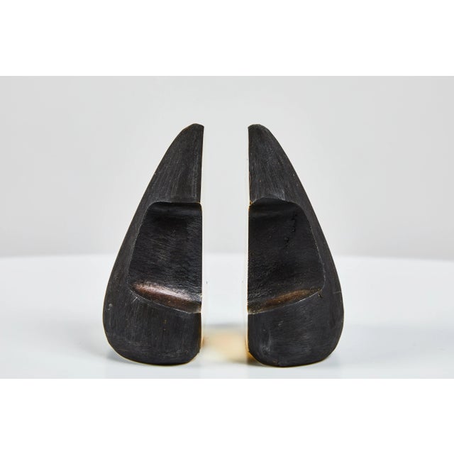 Mid-Century Modern Carl Auböck Model #4637 Brass Bookends - a Pair For Sale - Image 3 of 7