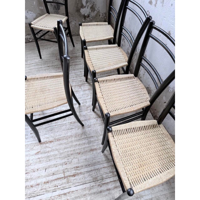 Italian Braided Rope Chairs, 1960s, Set of 6 For Sale - Image 16 of 18
