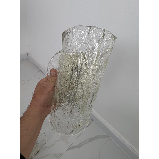Large Murano Glass Wall Lamps in the style of Venini, 1950s, Set of 3 For Sale - Image 9 of 18