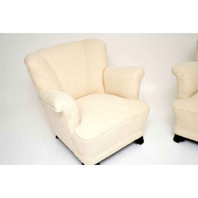 Brown Vintage Danish Club Chairs, 1940, Set of 2 For Sale - Image 8 of 11