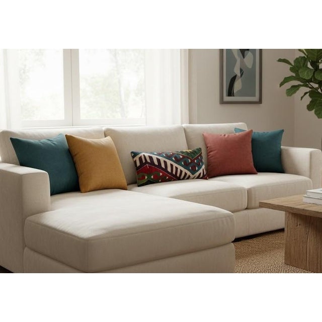 Add a touch of history and warmth to your space with this vintage handmade Turkish wool kilim cushion cover. Crafted from...